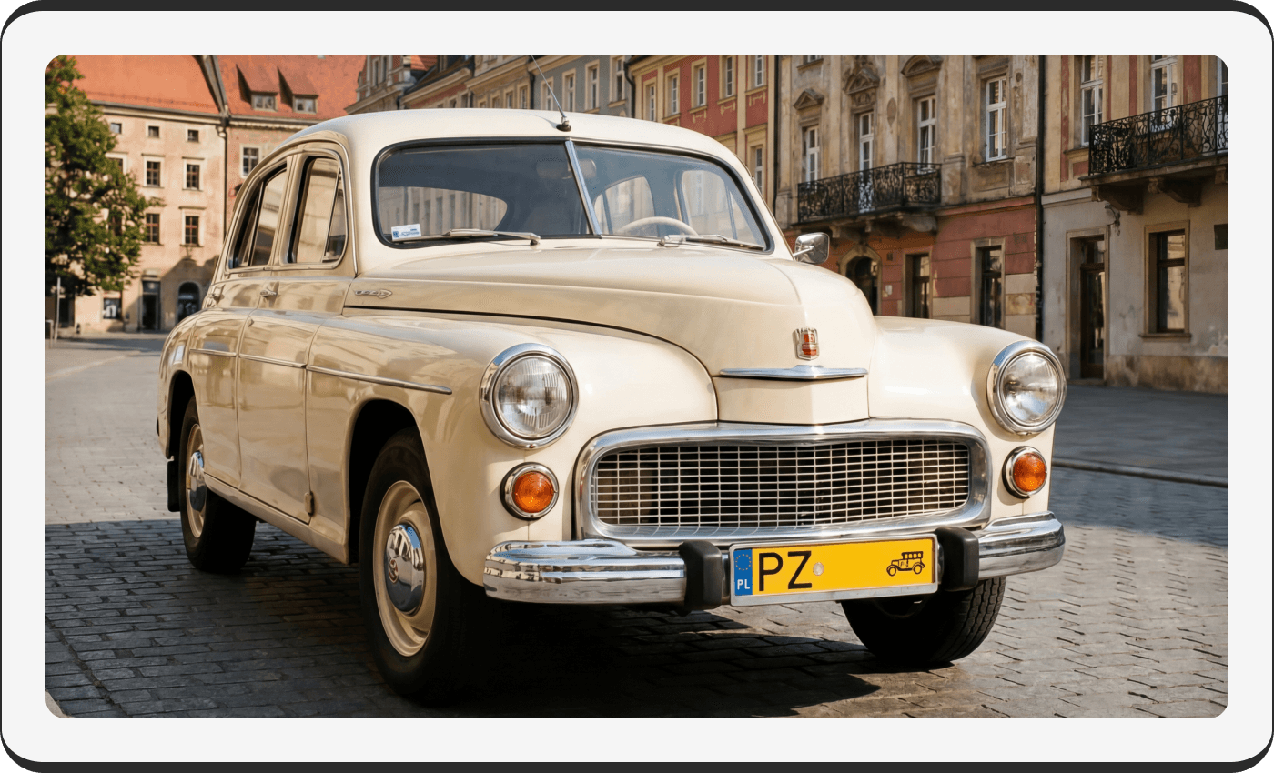 żółte tablice rejestracyjne